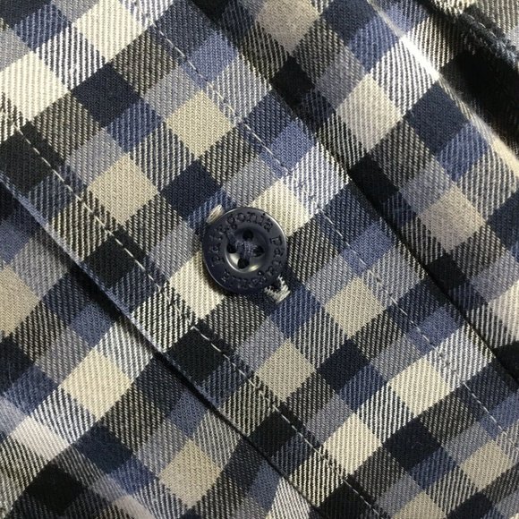 Patagonia Shirt Men's Size L Organic Cotton Button Front Long Sleeve Plaid Blue - Picture 10 of 10